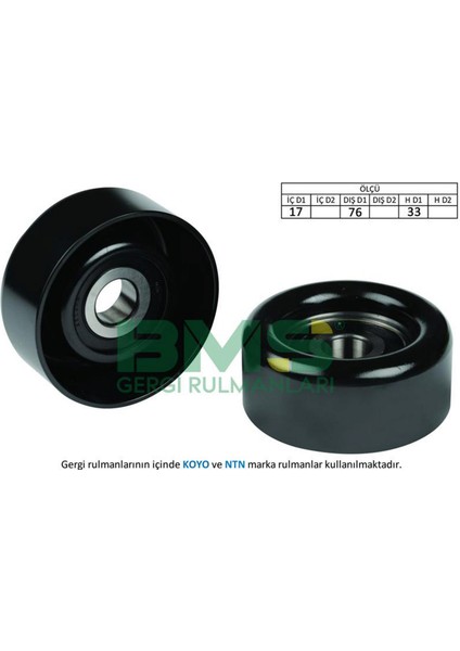 Alternatör Gergi Rulmani H1-Starex-Sorento 2.5 Crdi 01 76X33X17 WKM64012 Dpmah