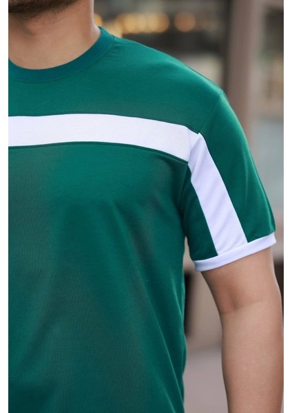 Erkek Şerit Detaylı Kısa Kollu T-Shirt modelleri