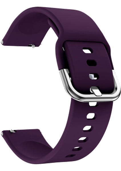 Samsung Galaxy Watch Active2 44MM Uyumlu 20MM Silikon Kordon Mor