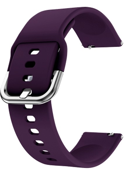 Samsung Galaxy Watch Active2 44MM Uyumlu 20MM Silikon Kordon Mor
