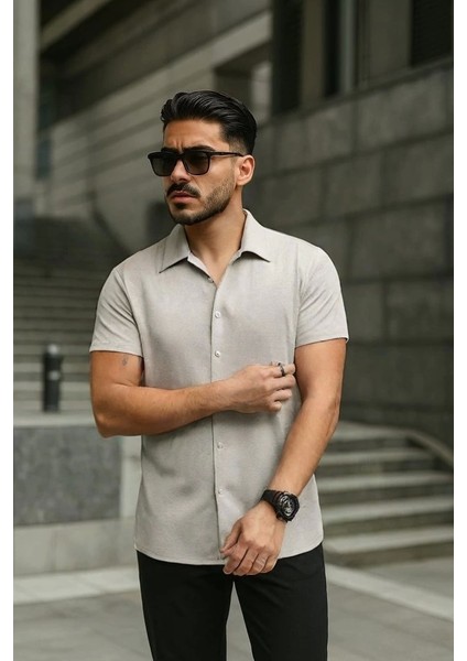 Erkek Kısa Kollu Örme Kumaş Pamuklu Gömlek modelleri