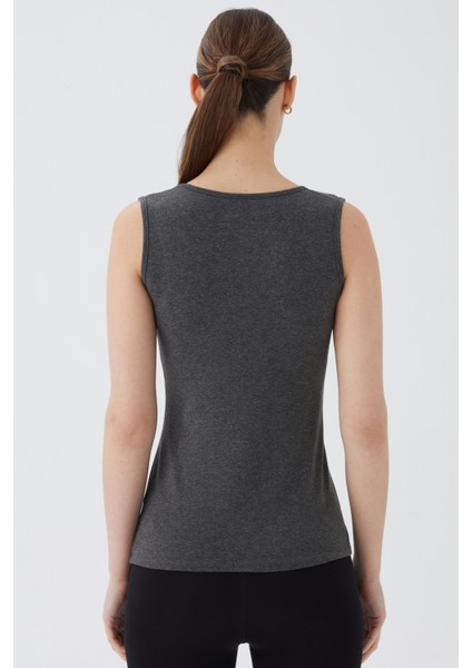 Sıfır Kol V Yaka Kadın Body T-Shirt 2050
