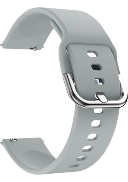 Samsung Galaxy Watch Active2 44MM Uyumlu 20MM Silikon Kordon Gri modelleri