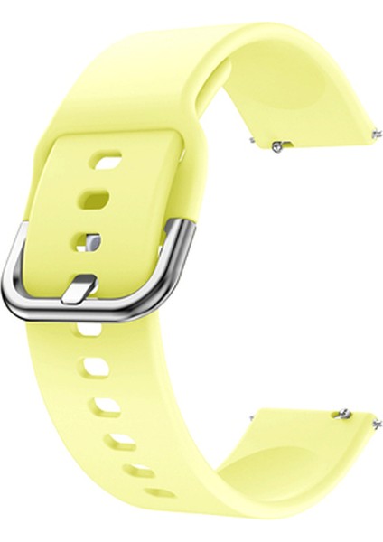 Samsung Galaxy Watch 7 / 6 / 5 / 4 Uyumlu Silikon Kordon 20MM Sarı modelleri