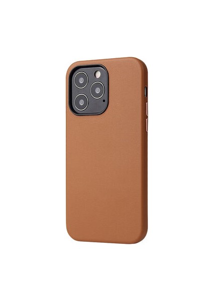 iPhone 13 Pro Max Kılıf Kamera Çerçeveli Pu Deri Deriva Premium Kapak