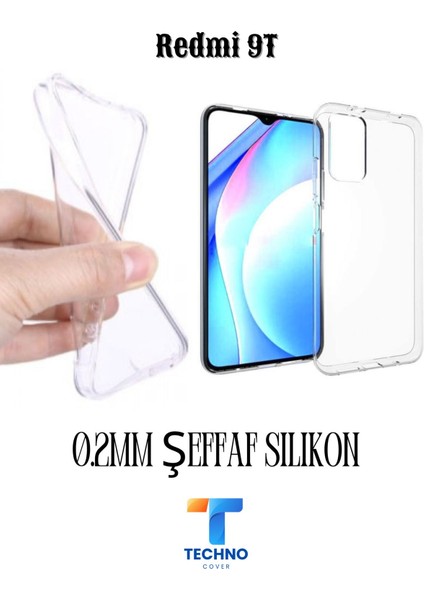 Redmi 9t 6d Tam Kaplayan Ekran Koruyucu ve Şeffaf Kılıf 2li Avantajlı Paket