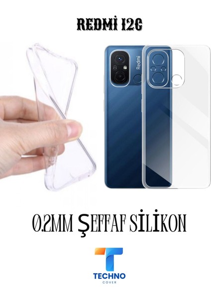 Redmi 12C 6d Tam Kaplayan Ekran Koruyucu ve Şeffaf Kılıf 2li Avantajlı Paket