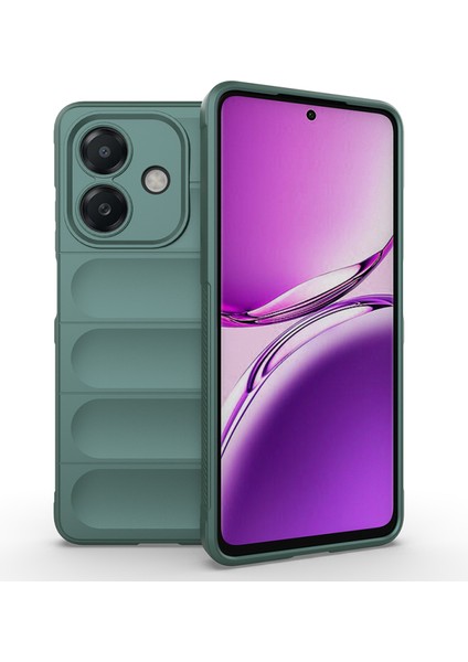 Oppo A3 Kılıf Rahat Tutulabilir Yapılı İçi Kadife Kaplamalı Etnik Premium TPU Silikon Kapak