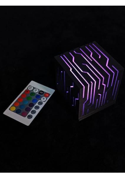 Küp Dekoratif Rgb Aydınlatma