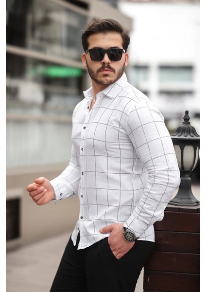 Erkek Kare Desenli Gömlek modelleri