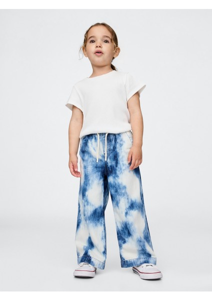 Kız Bebek Denim Mavi Baggy Jean Pantolon