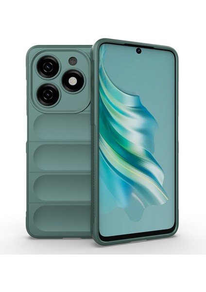 Tecno Spark 20 Kılıf Rahat Tutulabilir Yapılı İçi Kadife Kaplamalı Etnik Premium TPU Silikon Kapak