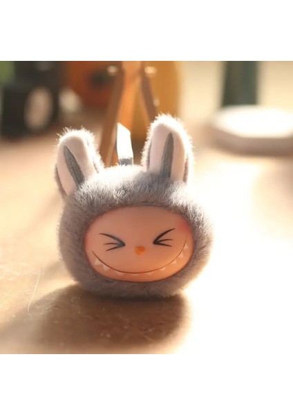 Labubu Ikinci Nesil Anime Peluş Modeli Küçük Kafa Anahtarlık Çantası Sevimli Kolye Yumuşak Bebek Oyuncak Peluş Kolye Sırt Çantası Dekorasyon (Yurt Dışından)
