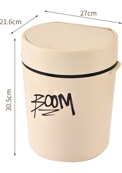 Bas Açılır Kapaklı Tuvalet Için Kapaklı Evsel Çöp Kutusu Modeli Büyük Mutfak Banyo Çöp Kutusu (Yurt Dışından)