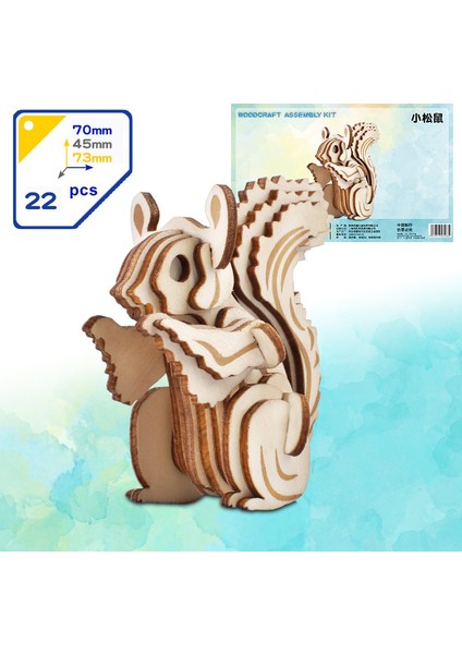 Ahşap Maket Puzzle Oyuncaklar Anaokulu Aktiviteleri Mini El Yapımı 3D Üç Boyutlu Puzzle (Yurt Dışından)