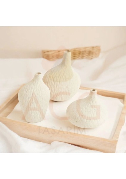 Muffag 6'lı Set 14 Adet Obje Camber Vazo - Şamdan Set - Mini Dekoratif Pinterest Iskandinav Bohem