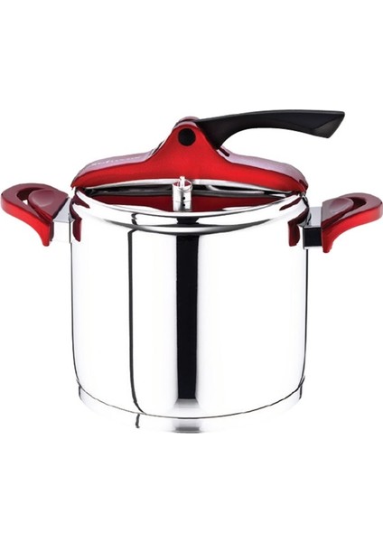 4 Lt Klasik Düdüklü Renkli Kulp Yeni Vision Model-Kırmızı Kulplu modelleri