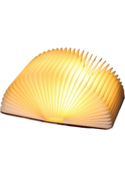 Yaratıcı Hediye LED Kitap Işığı Katlanır Kitap Işığı Şarjlı Gece Lambası Masa Lambası Ahşap Kitap Işığı Kapaklı Gece Lambası Cep Modeli (Yurt Dışından)