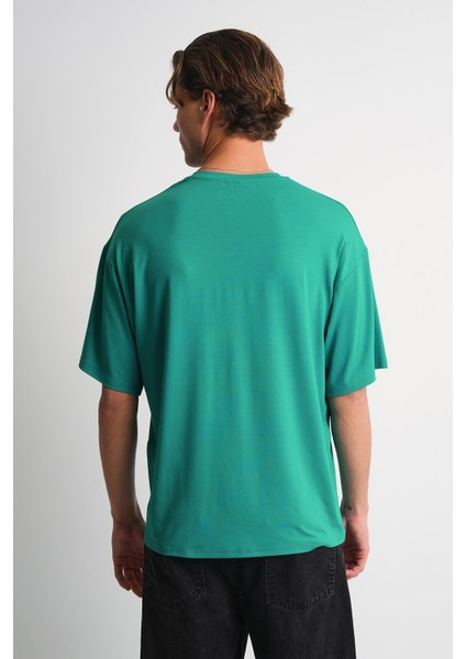 Alexandergardı V Yaka Oversize T-Shirt (E24-742A)