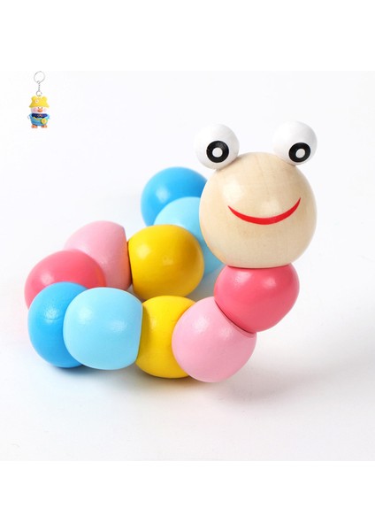 Renkli Çeşitli Twister Tırtıl Hayvan Bebek Ahşap Entelektüel Oyuncaklar 0-3 Yaş Bebek Eğlenceli Oyuncaklar (Yurt Dışından)