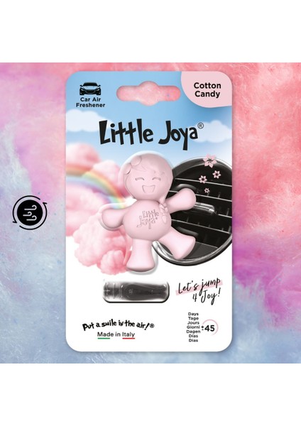 Little Joya Pamuk Şeker Araç Kokusu (Cotton Candy)-45 Gün-Oto Kokusu Kalıcı Klima Parfüm