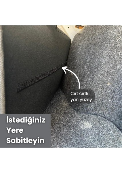 Ankaflex Bagaj Organizer Çanta Siyah Kalın Halı Bagaj Çantası Çıtçıtlı