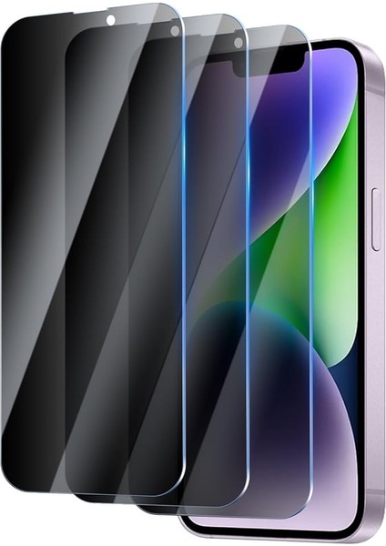Apple iPhone 16E Uyumlu Privacy Hayalet Gizli Tam Kaplayan Ekran Koruyucu 3 Adet