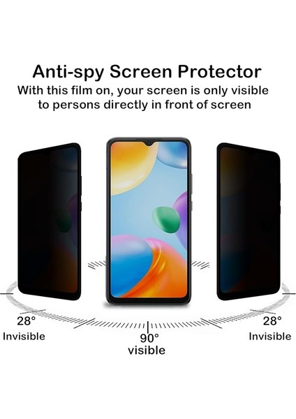 Xiaomi Redmi 14C Uyumlu Privacy Hayalet Gizli Tam Kaplayan Ekran Koruyucu 2 Adet