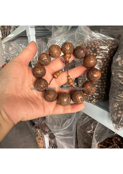 Yeni Büyük Yapraklı Huanghuali Buda Boncuk Dizeleri Maun Erkek ve Kadın Bilezikler Popüler Kültürel Mücevher Ahşap El Sanatları Kültürel Tespih (Yurt Dışından)