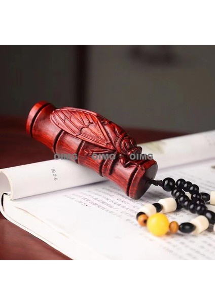 Yeni Xiaoye Zitan Kulp Parçası Servet Cazibesi Kolye Cesur Oyun Parçası Wen Caijin Kolye Ahşap Kültürel Merak (Yurt Dışından)