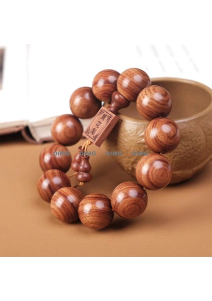 Yeni Büyük Yapraklı Huanghuali Buda Boncuk Dizeleri Maun Erkek ve Kadın Bilezikler Popüler Kültürel Mücevher Ahşap El Sanatları Kültürel Tespih (Yurt Dışından)