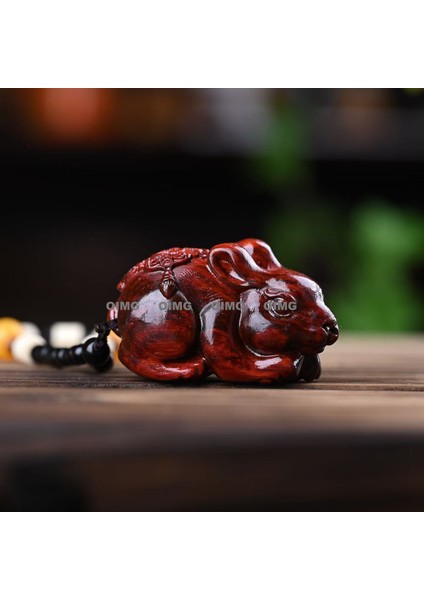 Yeni Xiaoye Zitan Kulp Parçası Servet Cazibesi Kolye Cesur Oyun Parçası Wen Caijin Kolye Ahşap Kültürel Merak (Yurt Dışından)