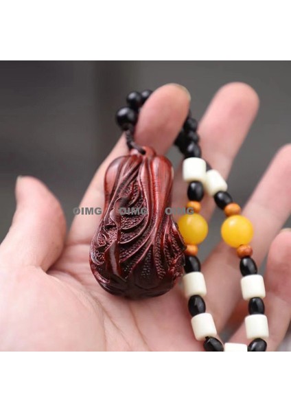 Yeni Xiaoye Zitan Kulp Parçası Servet Cazibesi Kolye Cesur Oyun Parçası Wen Caijin Kolye Ahşap Kültürel Merak (Yurt Dışından)