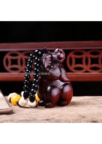 Yeni Xiaoye Zitan Kulp Parçası Servet Cazibesi Kolye Cesur Oyun Parçası Wen Caijin Kolye Ahşap Kültürel Merak (Yurt Dışından)