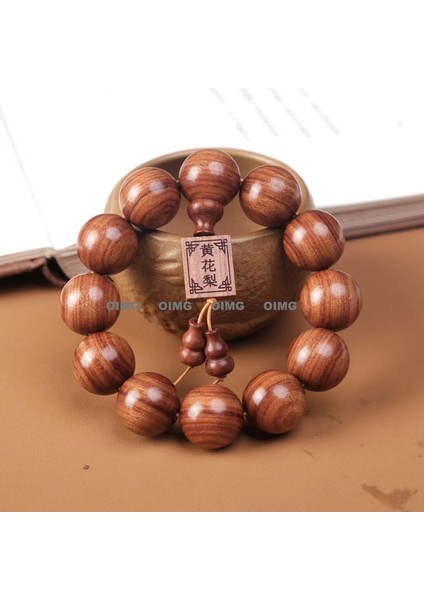 Yeni Büyük Yapraklı Huanghuali Buda Boncuk Dizeleri Maun Erkek ve Kadın Bilezikler Popüler Kültürel Mücevher Ahşap El Sanatları Kültürel Tespih (Yurt Dışından)