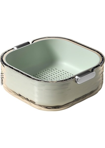 Çift Katmanlı Lavabo Drenaj Sepeti Altı Parçalı Set Mutfak Oturma Odası Ev Yıkama Meyve Kasesi Basit Plastik Sebze Sepeti (Yurt Dışından)