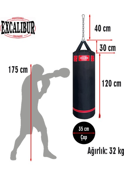 Polystar 120 x 35 Boks Kum Torbası Siyah fiyatları