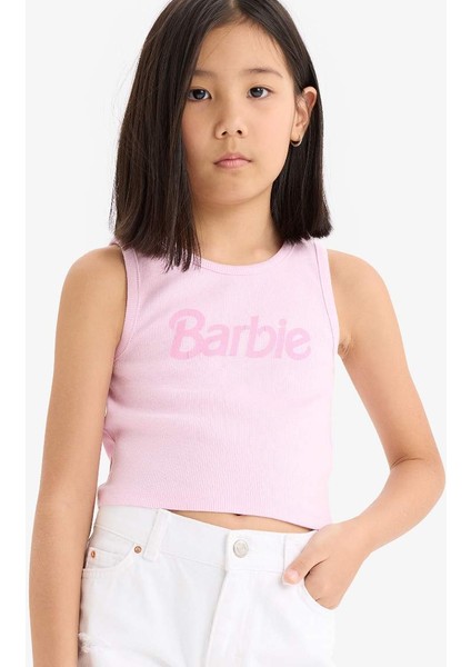 Yeni Sezon Kız Çocuk Barbie Bisiklet Yaka Atlet