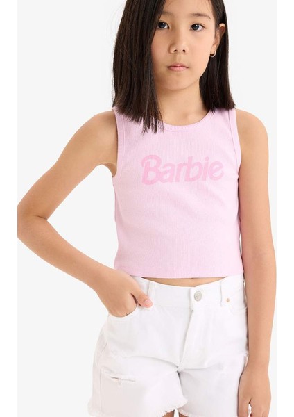 Yeni Sezon Kız Çocuk Barbie Bisiklet Yaka Atlet