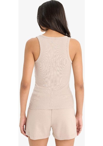 Yeni Sezon Slim Fit Dar Kesim Basic Düz Yuvarlak Yaka Fitilli Kaşkorse Atlet indirimleri