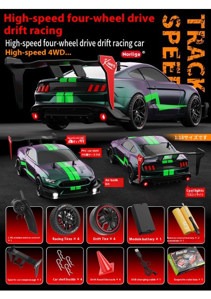 2.4g Rc 4WD Elektrikli Oyuncaklar Profesyonel Rc Yarış Yüksek Hızlı Drift Buggy (Yurt Dışından)