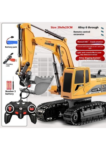 Uzaktan Kumandalı Oyuncaklar Simülasyon Buldozer Ekskavatör Damperli Kamyon Alaşımlı Mühendislik Araçları (Yurt Dışından)