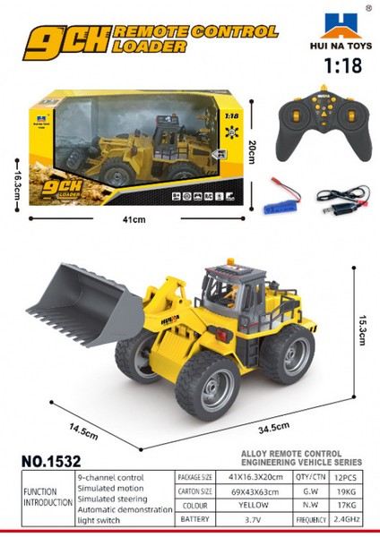 Yeni 1:18 Elektrikli Simülasyon Alaşım Mühendislik Araba Kamyon Uzaktan Kumandalı Oyuncaklar (Yurt Dışından)