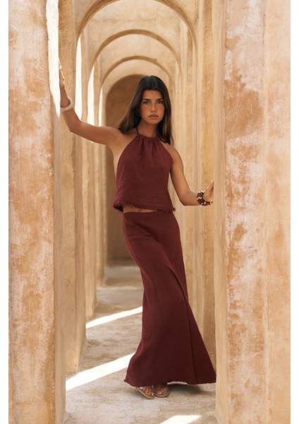 Malmvira Kiremit Keten Crop Etek Takım modelleri