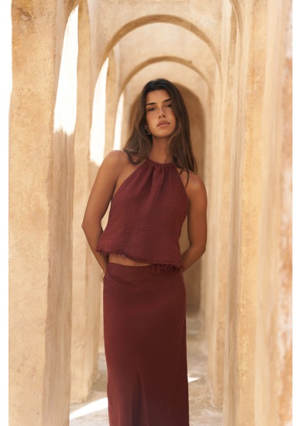 Malmvira Kiremit Keten Crop Etek Takım indirimleri