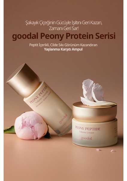 Peptit Içerikli, Cilde Sıkı Görünüm Kazandıran Ampul Goodal Peony Peptide Volume Ampoule