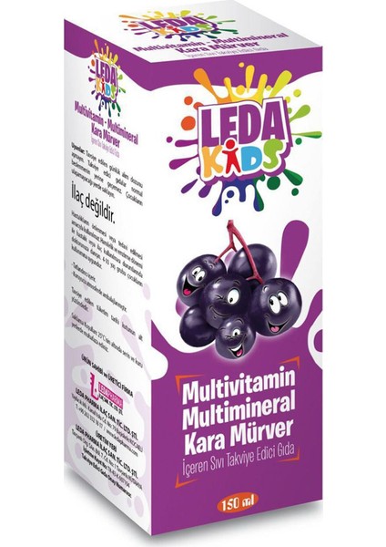 Ledakids Multivitamin Multimineral Karamürver Şurubu 150 Ml