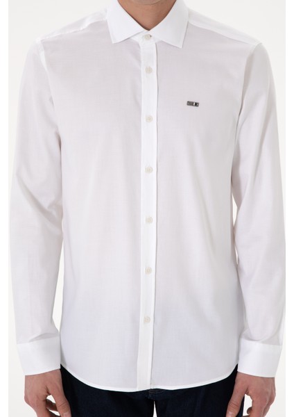 Erkek Beyaz Gömlek Basic 50298004-VR013