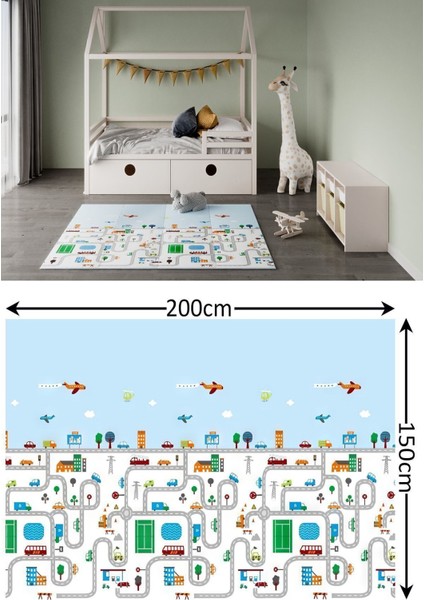 Elite City Pulse Katlanabilir Çift Taraflı Oyun Matı-Oyun Halısı 150X200X1 cm (Taşıma Çantalı) 1 Adet fırsatları