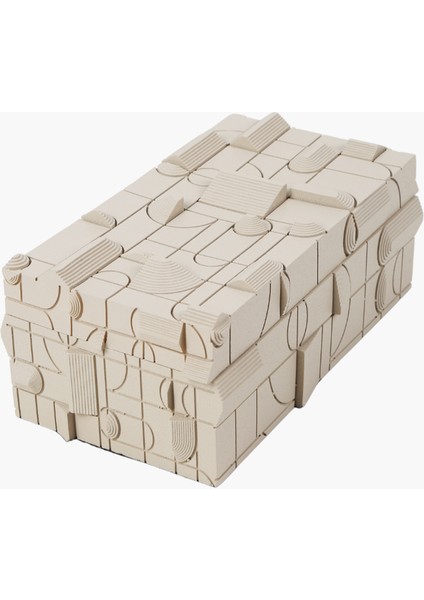 Resin Kutu Bej S 23X13X9CM